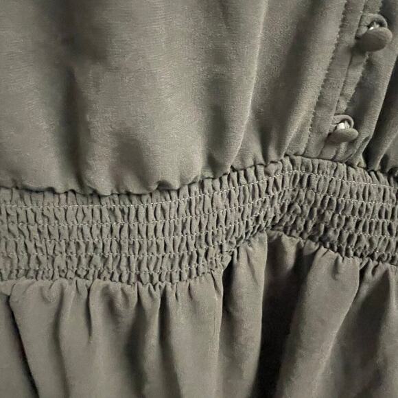 Torrid Size 4 Black Chiffon Top Embroidered Floral Short Sleeve Blouse - Picture 4 of 6